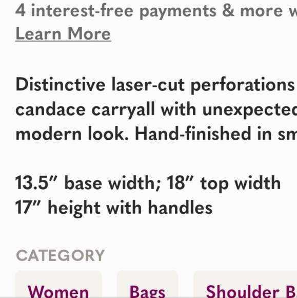 COPY - Coach Perforated Carryall Candace Pink/Peach - Picture 8 of 8